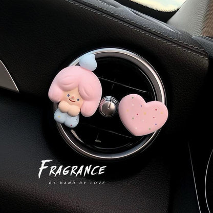 Colorful Cartoon Air Vent Freshener Set – Cute Heart & Character Car Decoration, Long-Lasting Fragrance for Vehicles