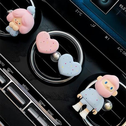 Colorful Cartoon Air Vent Freshener Set – Cute Heart & Character Car Decoration, Long-Lasting Fragrance for Vehicles