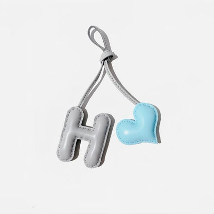 H Letter shaped heart-shaped car mirror hanging decoration