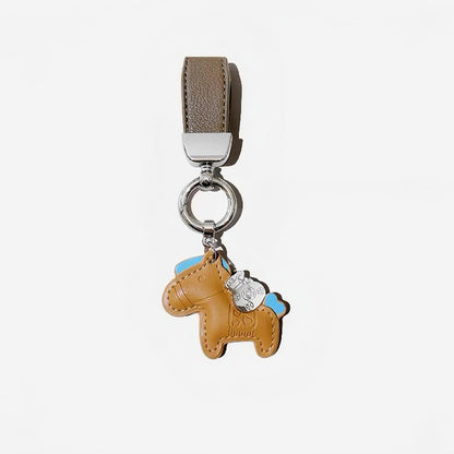 Cute leather pony car keychain/purse charms keychain-car accessories-10 colours