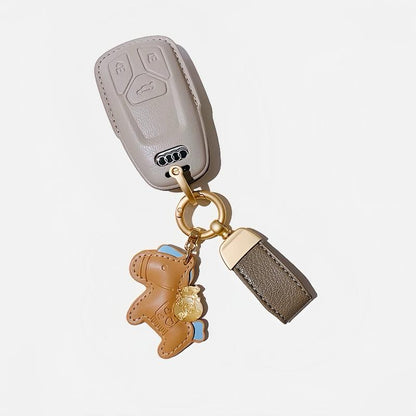 Cute leather pony car keychain/purse charms keychain-car accessories-10 colours