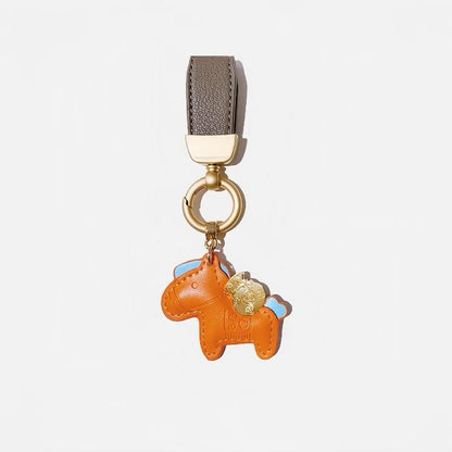 Cute leather pony car keychain/purse charms keychain-car accessories-10 colours