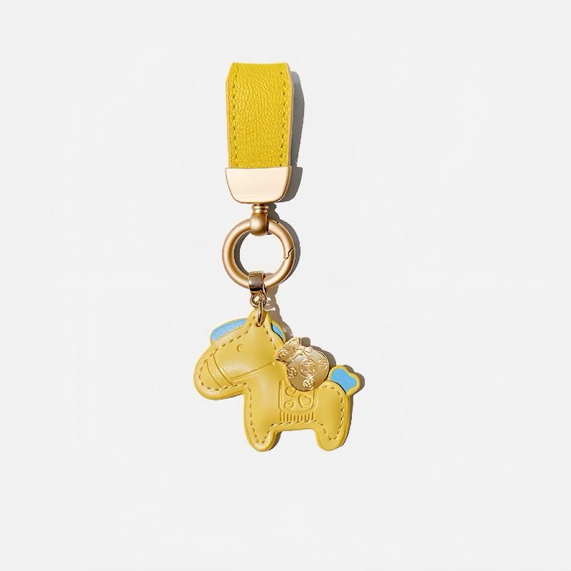 Cute leather pony car keychain/purse charms keychain-car accessories-10 colours