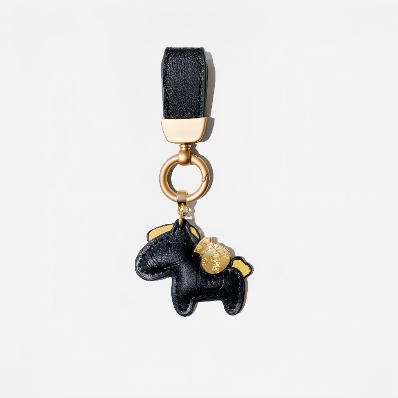 Cute leather pony car keychain/purse charms keychain-car accessories-10 colours