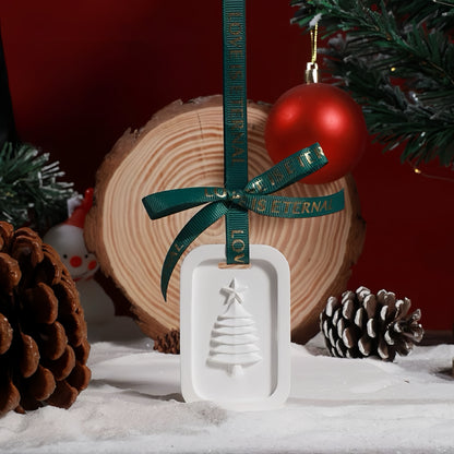 Christmas Tree Embossed Hanging Plaster Scent Diffuser – Perfect for Car, Bedroom, or Drawer