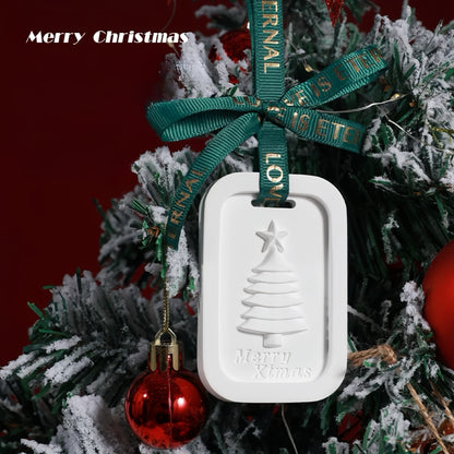 Christmas Tree Embossed Hanging Plaster Scent Diffuser – Perfect for Car, Bedroom, or Drawer