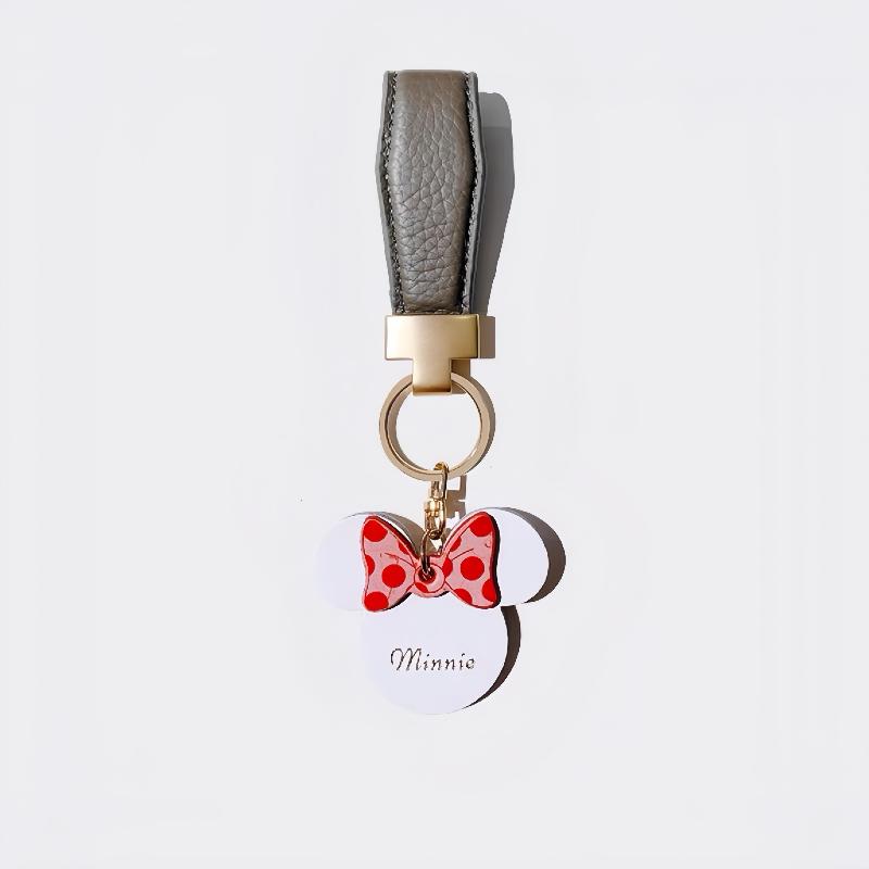 Cute Mickey Mouse keychain made of genuine leather and cowhide