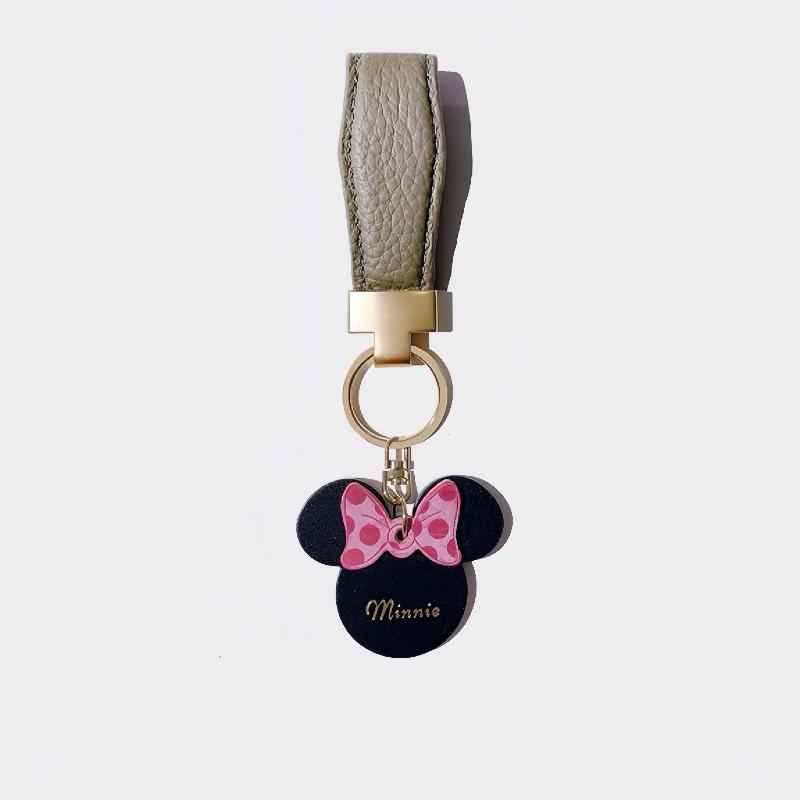 Cute Mickey Mouse keychain made of genuine leather and cowhide