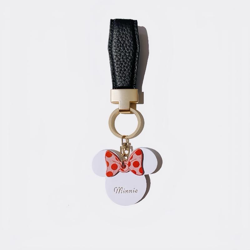 Cute Mickey Mouse keychain made of genuine leather and cowhide