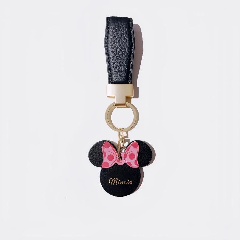 Cute Mickey Mouse keychain made of genuine leather and cowhide