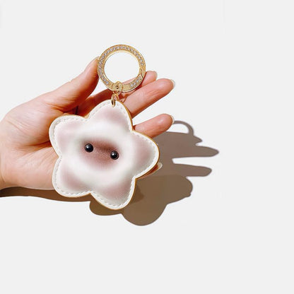 Genuine leather keychain cute Girls Key Chain