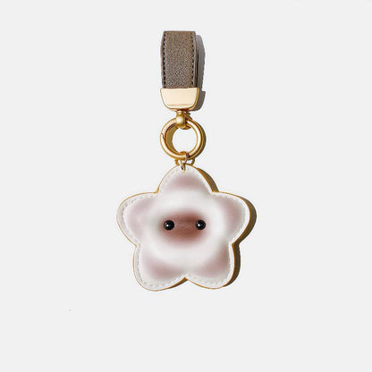 Genuine leather keychain cute Girls Key Chain