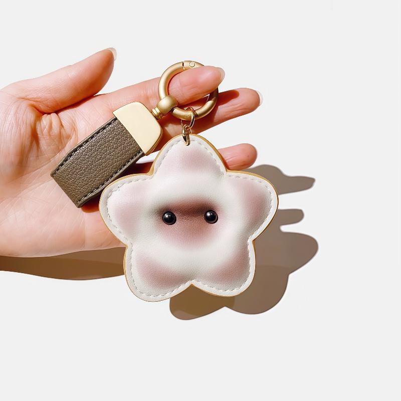 Genuine leather keychain cute Girls Key Chain