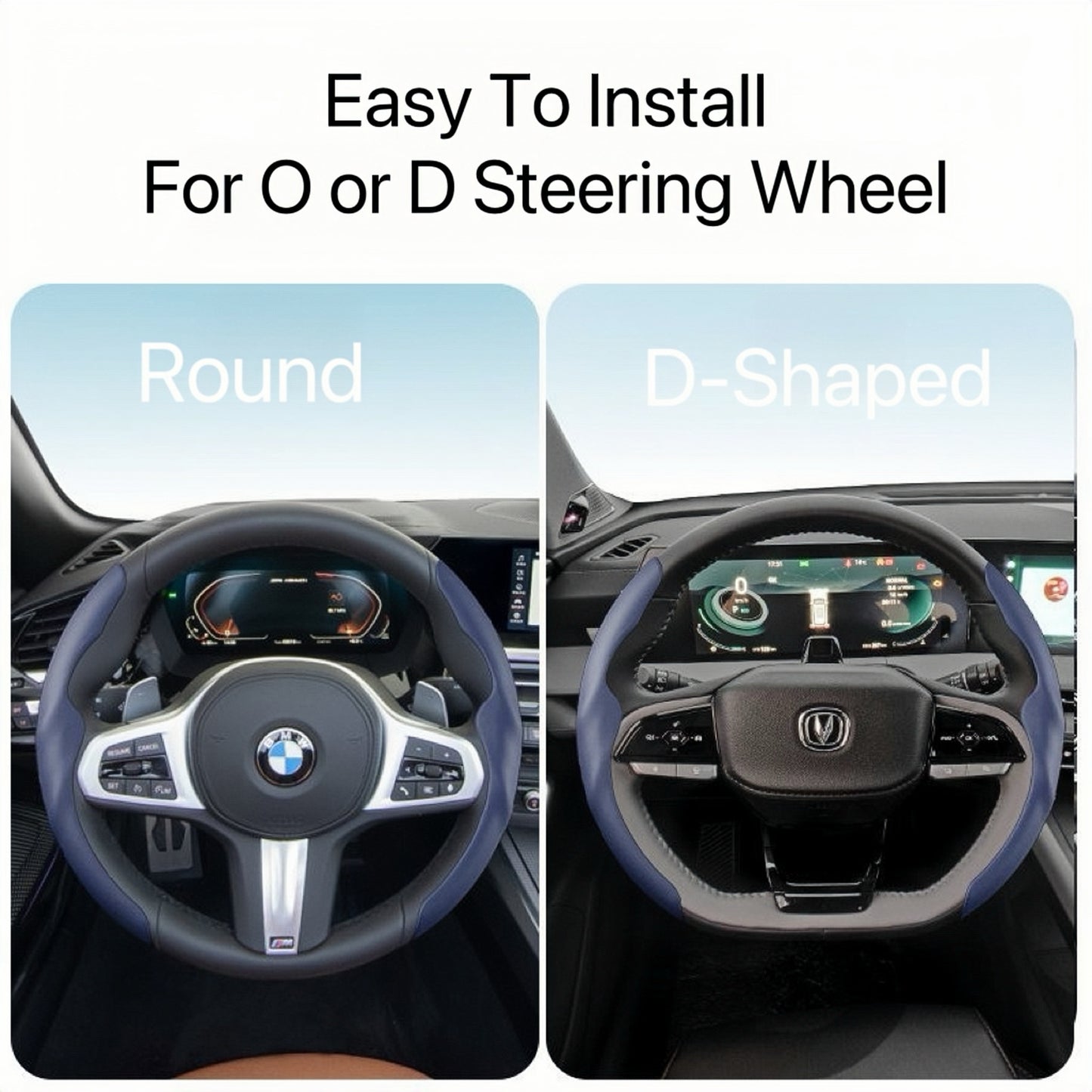 Premium All-Season Anti-Slip Ultra-Thin Steering Wheel Cover – Liquid Soft Feel for Comfortable Grip