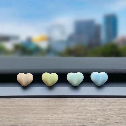 Colorful heart-shaped Car Air Freshener Clip, Rose fragrance, Up to 90 Days