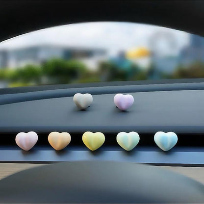 Colorful heart-shaped Car Air Freshener Clip, Rose fragrance, Up to 90 Days